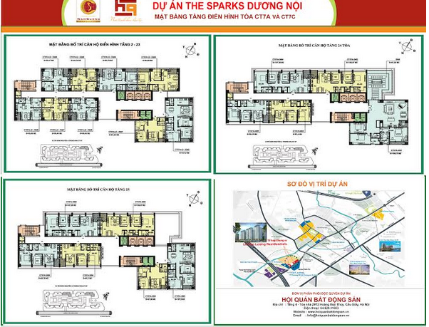 Mặt bằng tầng điển hình của tòa CT7 tầng 2 - tầng 25.