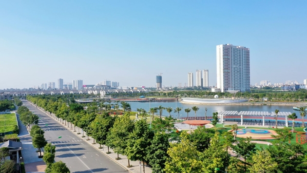Một góc không gian xanh tại KĐT Dương Nội