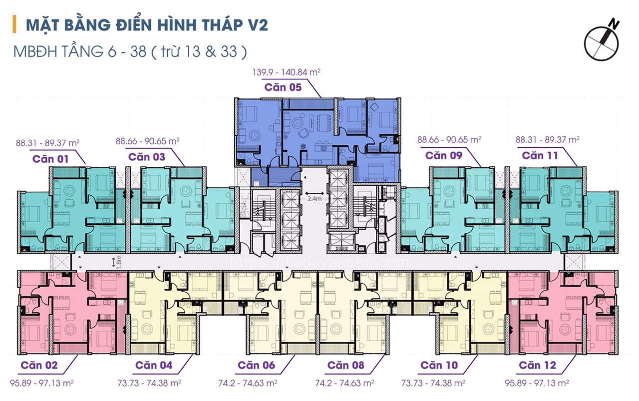 Mặt Bằng Thiết Kế Căn Hộ Chung Cư The Terra An Hưng