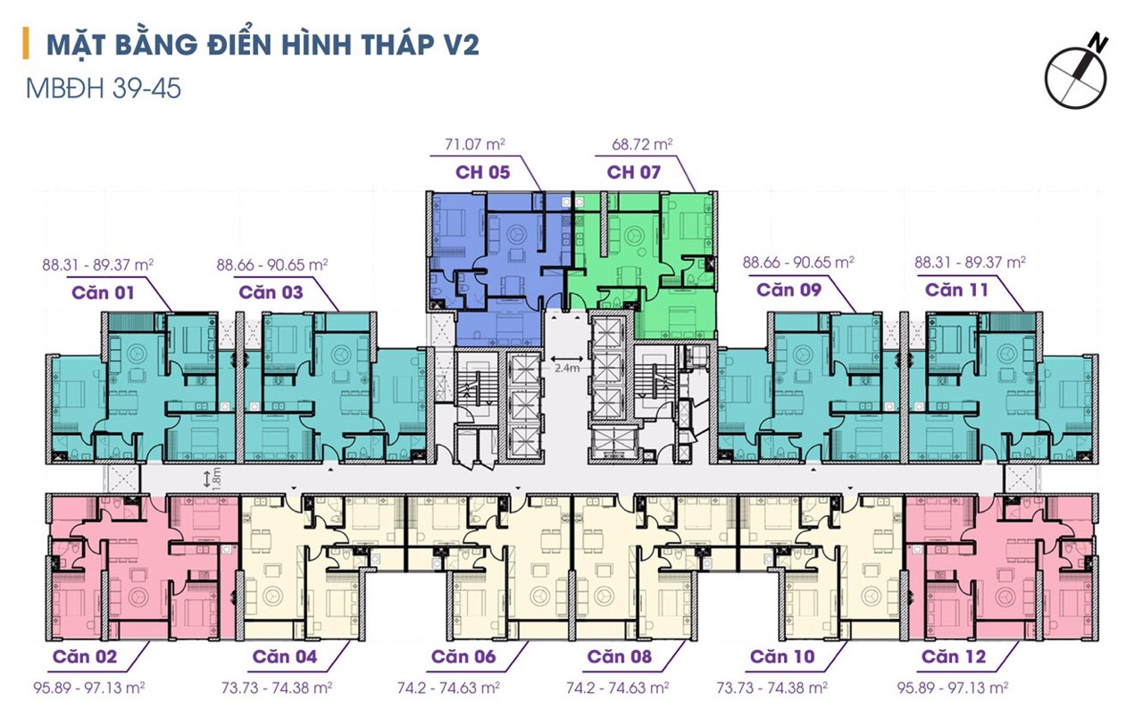 Mặt Bằng Thiết Kế Căn Hộ Chung Cư The Terra An Hưng