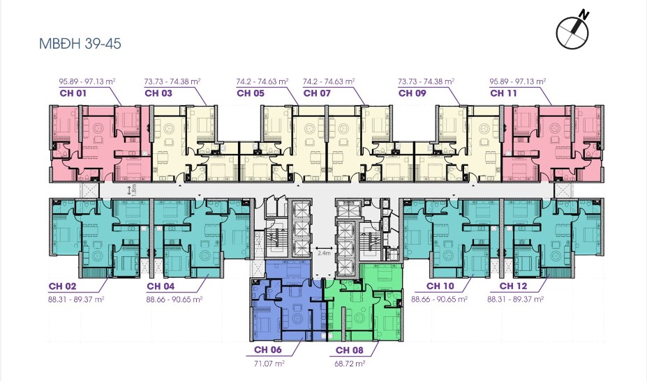 Mặt Bằng Thiết Kế Căn Hộ Chung Cư The Terra An Hưng