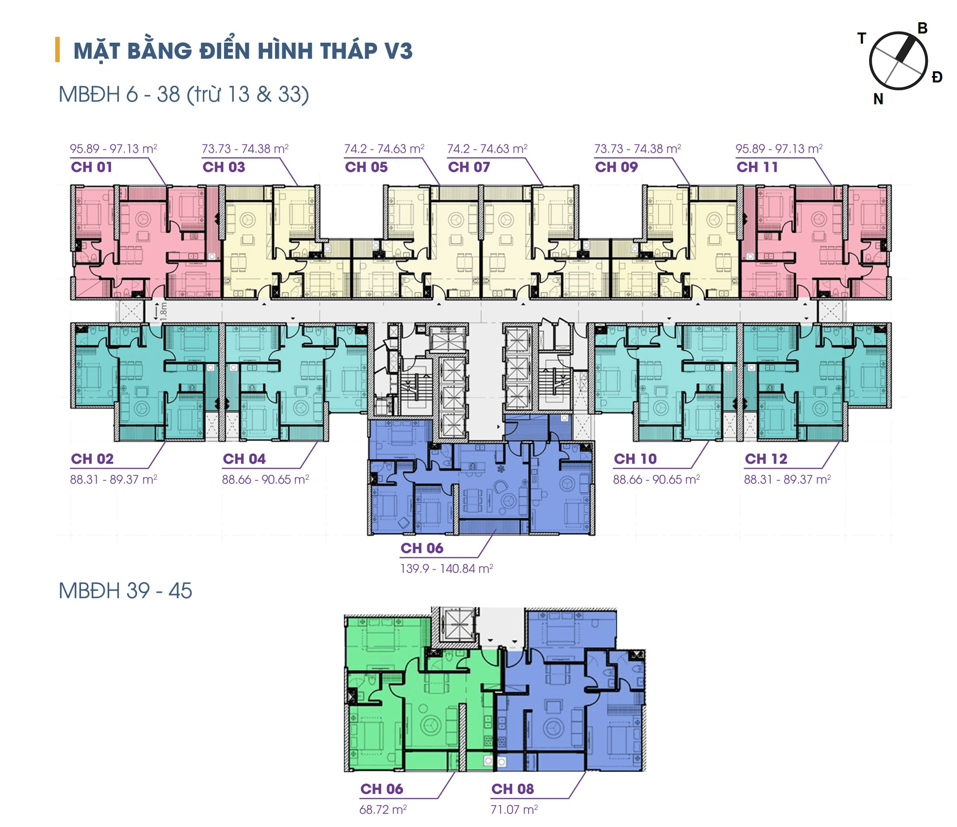 Mặt Bằng Thiết Kế Căn Hộ Chung Cư The Terra An Hưng