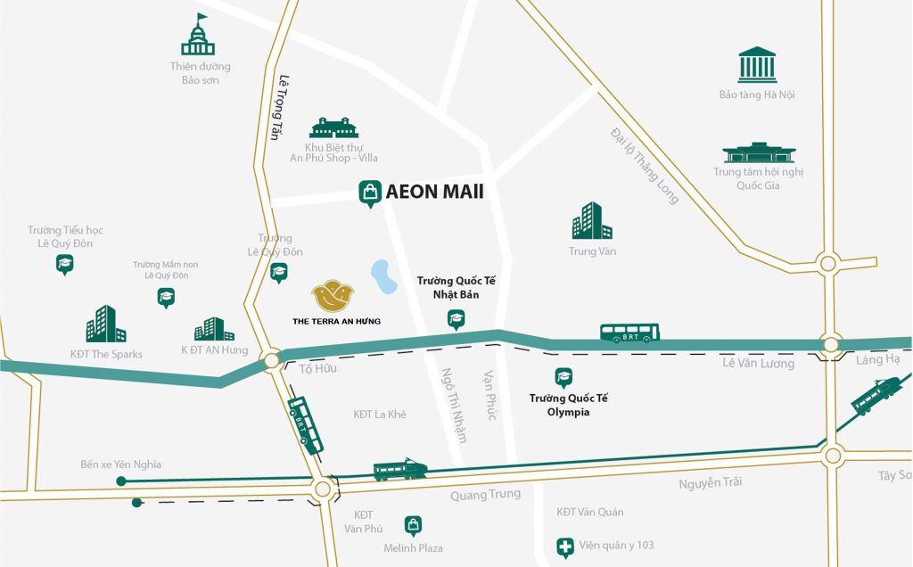 The Terra An Hưng tọa lạc tại cửa ngõ Khu đô thị An Hưng